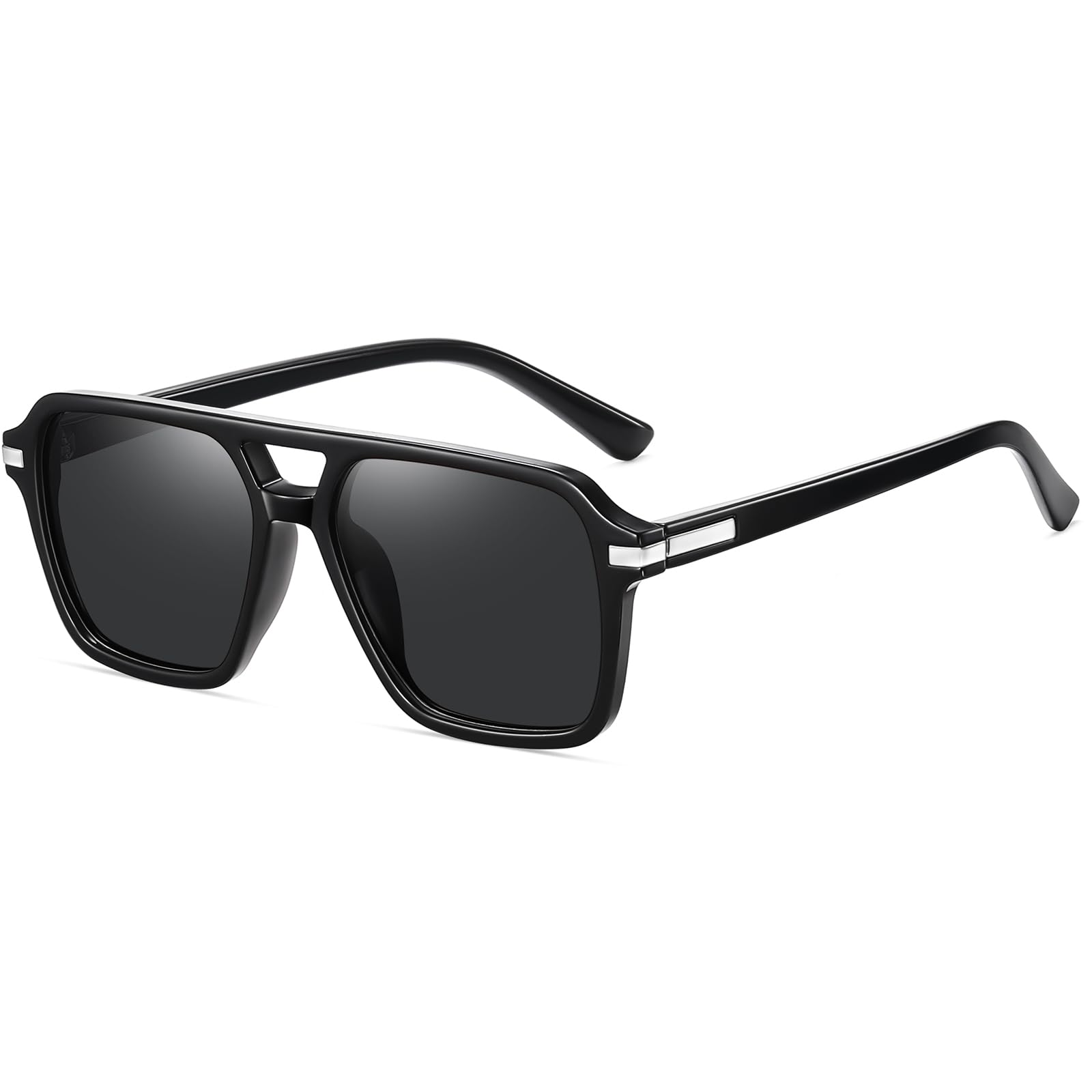 HAOLOTA Retro Aviator Sunglasses for Women and Men, Polarized Square Shades UV Protection SG3483