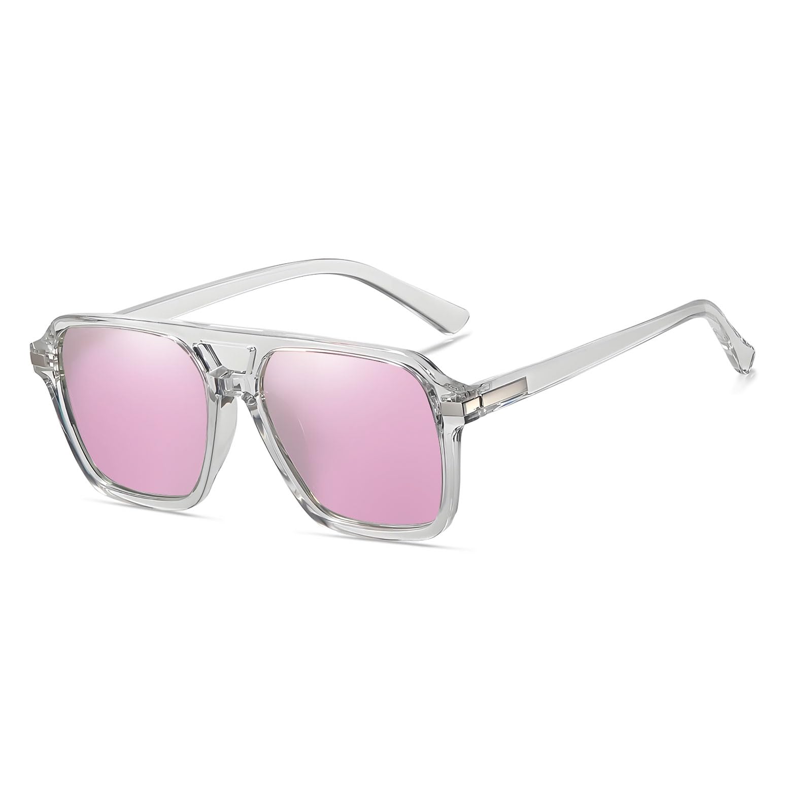 HAOLOTA Retro Aviator Sunglasses for Women and Men, Polarized Square Shades UV Protection SG3483
