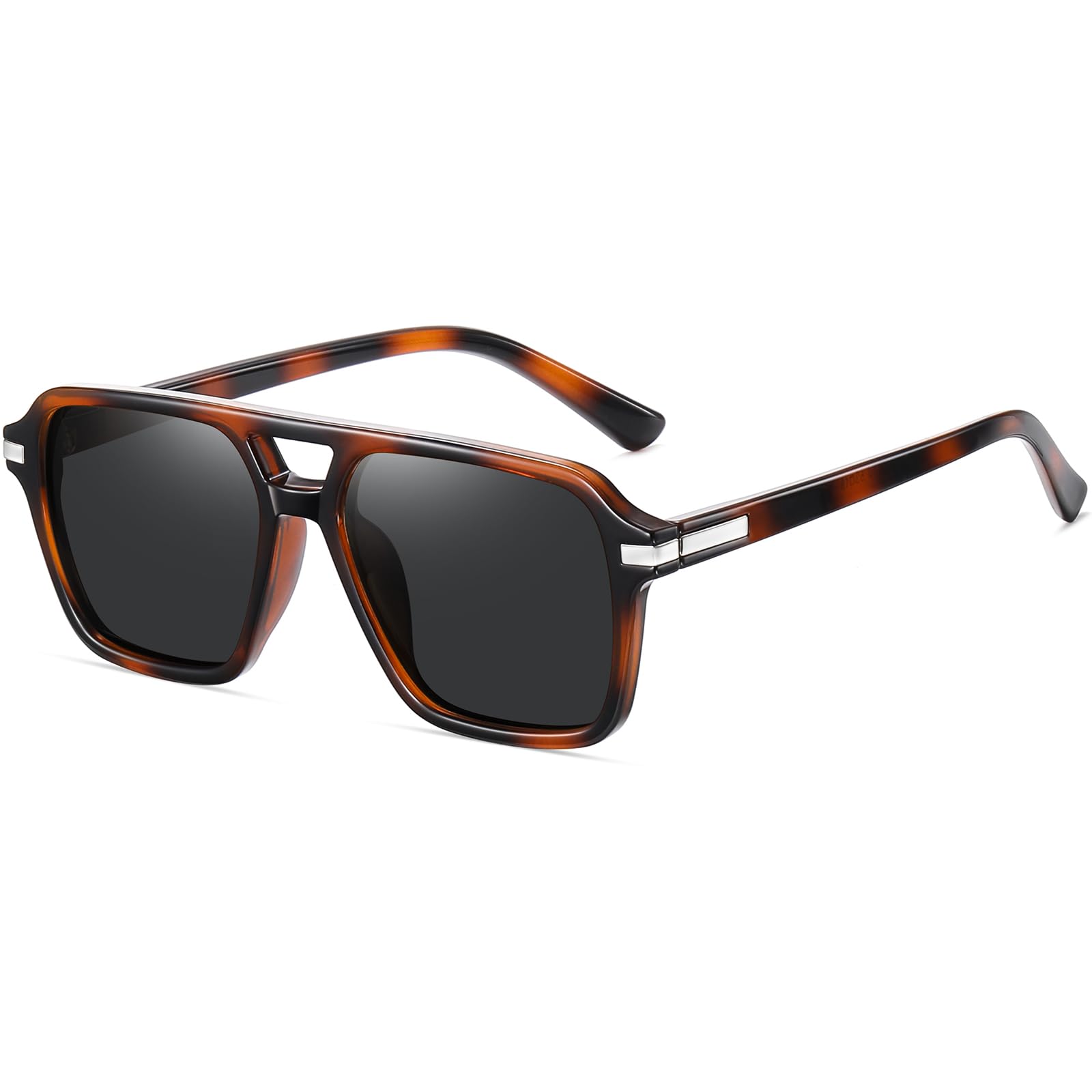 HAOLOTA Retro Aviator Sunglasses for Women and Men, Polarized Square Shades UV Protection SG3483