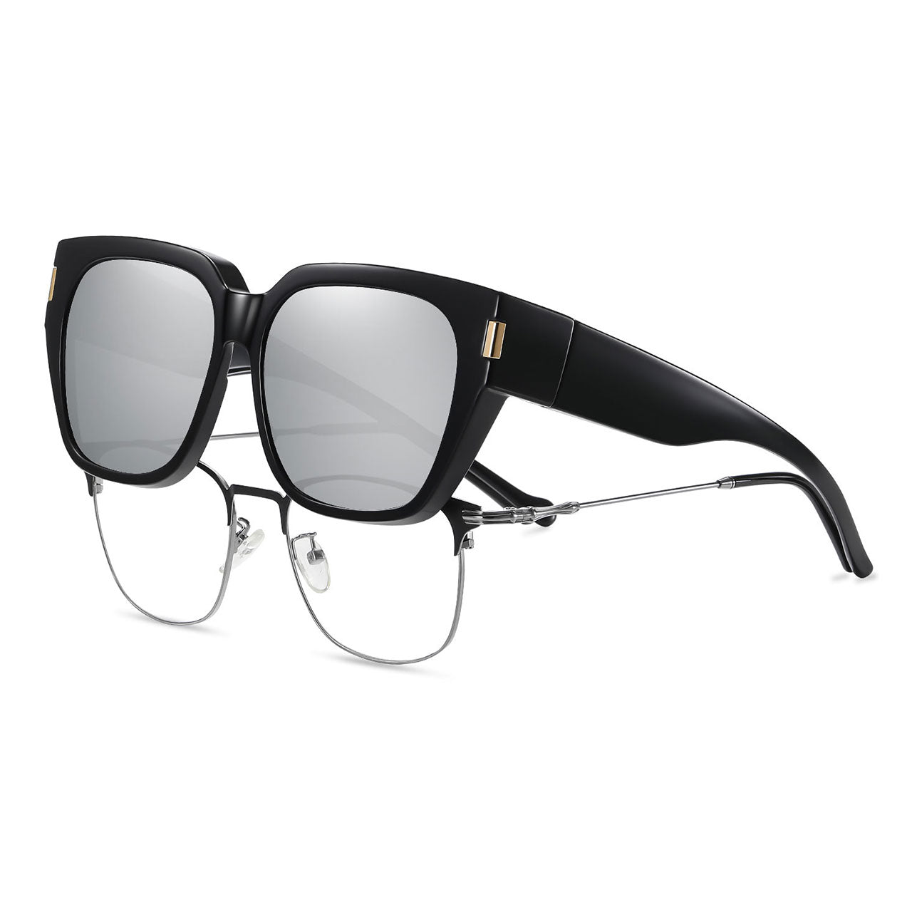 HAOLOTA Fit-Over Sunglasses for Women Men Square Shapes UV Protection SG0512