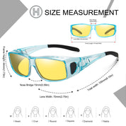 HAOLOTA Night Vision Driving Over Glasses, Nighttime Glasses Men Women Anti Glare NV0311