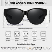 HAOLOTA Cat Eye Sunglasses for Over Glasses Polarized  UV Protection SG0179