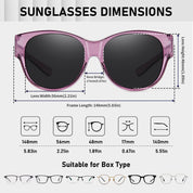 HAOLOTA Cat Eye Sunglasses for Over Glasses Polarized  UV Protection SG0179