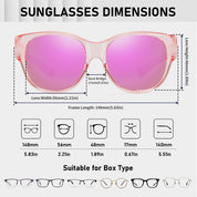 HAOLOTA Cat Eye Sunglasses for Over Glasses Polarized  UV Protection SG0179