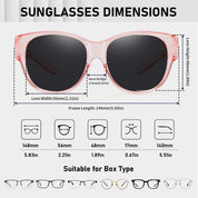 HAOLOTA Cat Eye Sunglasses for Over Glasses Polarized  UV Protection SG0179