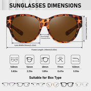 HAOLOTA Cat Eye Sunglasses for Over Glasses Polarized  UV Protection SG0179