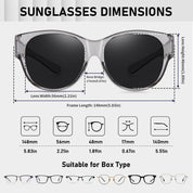 HAOLOTA Cat Eye Sunglasses for Over Glasses Polarized  UV Protection SG0179
