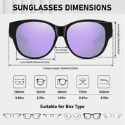 HAOLOTA Cat Eye Sunglasses for Over Glasses Polarized  UV Protection SG0179