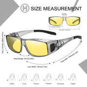 HAOLOTA Night Vision Driving Over Glasses, Nighttime Glasses Men Women Anti Glare NV0311