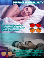 HAOLOTA Sleep Glasses with Blue Green Light Blocking Gaming Glasses SPG8081