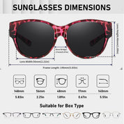 HAOLOTA Cat Eye Sunglasses for Over Glasses Polarized  UV Protection SG0179