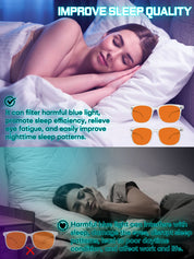 HAOLOTA Sleep Glasses with Blue Green Light Blocking Gaming Glasses SPG8081