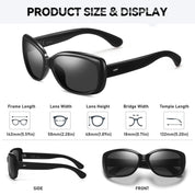 HAOLOTA Polarized Sunglasses Women Vintage Designer Sunglasses Wrap-Around Shapes UV400 SG0010