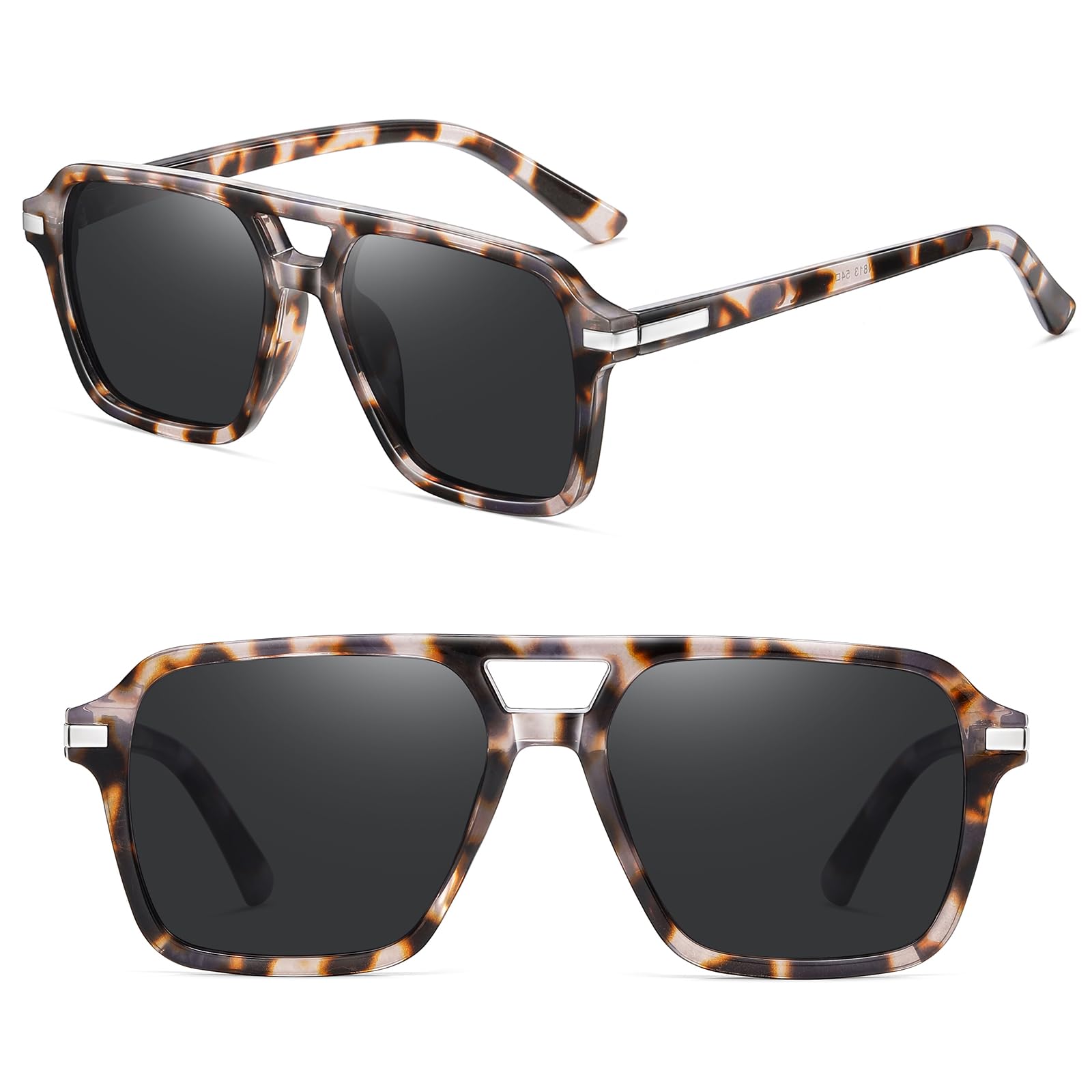 HAOLOTA Retro Aviator Sunglasses for Women and Men, Polarized Square Shades UV Protection SG3483