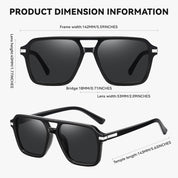HAOLOTA Retro Aviator Sunglasses for Women and Men, Polarized Square Shades UV Protection SG3483