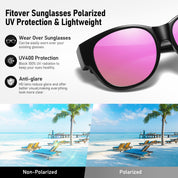 HAOLOTA Cat Eye Sunglasses for Over Glasses Polarized  UV Protection SG0179