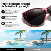 HAOLOTA Cat Eye Sunglasses for Over Glasses Polarized  UV Protection SG0179