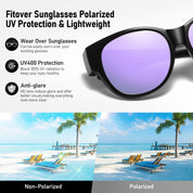 HAOLOTA Cat Eye Sunglasses for Over Glasses Polarized  UV Protection SG0179