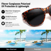 HAOLOTA Cat Eye Sunglasses for Over Glasses Polarized  UV Protection SG0179