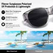 HAOLOTA Cat Eye Sunglasses for Over Glasses Polarized  UV Protection SG0179