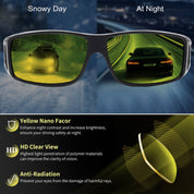 HAOLOTA Night Vision Driving Over Glasses, Nighttime Glasses Men Women Anti Glare NV0311