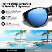 HAOLOTA Cat Eye Sunglasses for Over Glasses Polarized  UV Protection SG0179