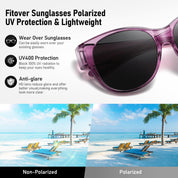 HAOLOTA Cat Eye Sunglasses for Over Glasses Polarized  UV Protection SG0179