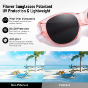 HAOLOTA Cat Eye Sunglasses for Over Glasses Polarized  UV Protection SG0179