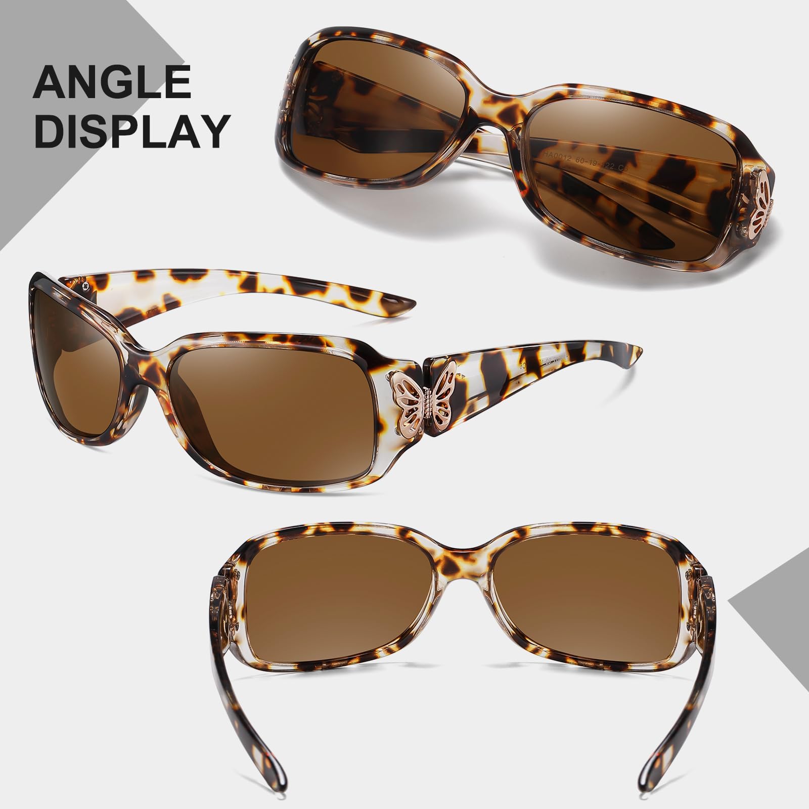 HAOLOTA Women's Polarized Sunglasses - Fashionable Butterfly Design SG0012