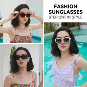 HAOLOTA Polarized Sunglasses Women Vintage Designer Sunglasses Wrap-Around Shapes UV400 SG0010