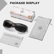HAOLOTA Women's Polarized Rhinestone Sunglasses - Elegant Rectangle Frame with Bling UV400 SG0010