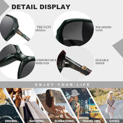 HAOLOTA Oversized Sunglasses Womens Polarized Trendy Sun Glasses Shades UV400 Protection SG9402