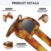 HAOLOTA Polarized Sunglasses Women Vintage Designer Sunglasses Wrap-Around Shapes UV400 SG0010