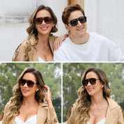 HAOLOTA Retro Aviator Sunglasses for Women and Men, Polarized Square Shades UV Protection SG3483
