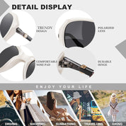 HAOLOTA Oversized Sunglasses Womens Polarized Trendy Sun Glasses Shades UV400 Protection SG9402