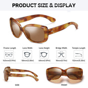 HAOLOTA Polarized Sunglasses Women Vintage Designer Sunglasses Wrap-Around Shapes UV400 SG0010