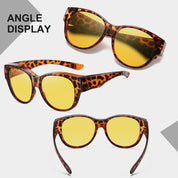 HAOLOTA Polarized Night Vision Driving Glasses Women Fit Over Glasses, Anti Glare NV0179