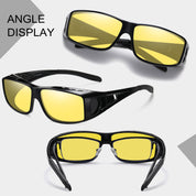 HAOLOTA Night Vision Driving Over Glasses, Nighttime Glasses Men Women Anti Glare NV0311