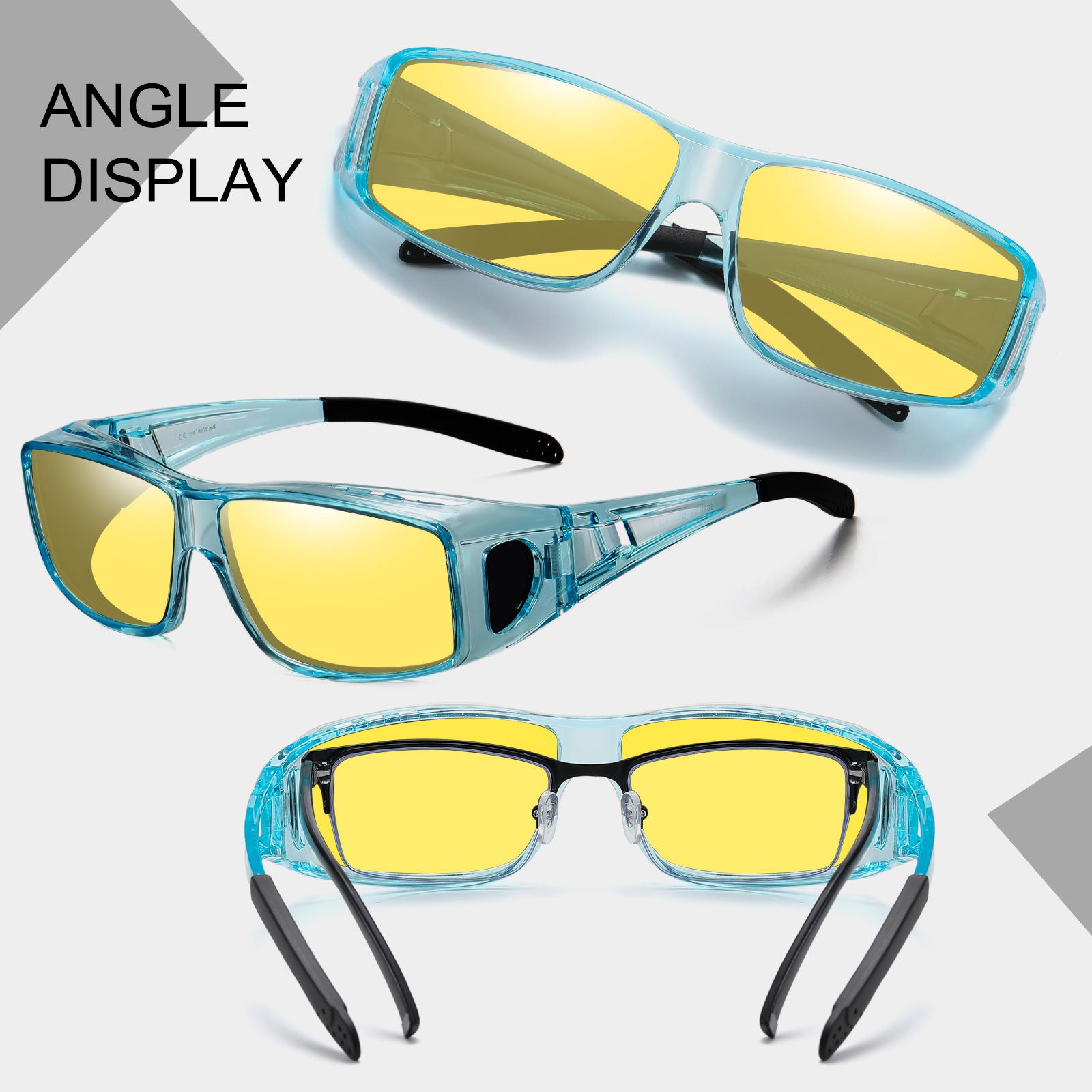 HAOLOTA Night Vision Driving Over Glasses, Nighttime Glasses Men Women Anti Glare NV0311