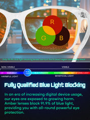 HAOLOTA Sleep Glasses with Blue Green Light Blocking Gaming Glasses SPG8081