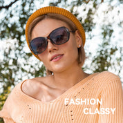 HAOLOTA Oversized Sunglasses Womens Polarized Trendy Sun Glasses Shades UV400 Protection SG9402
