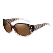HAOLOTA Polarized Sunglasses for Women Rhinestone Wrap Around SG0008