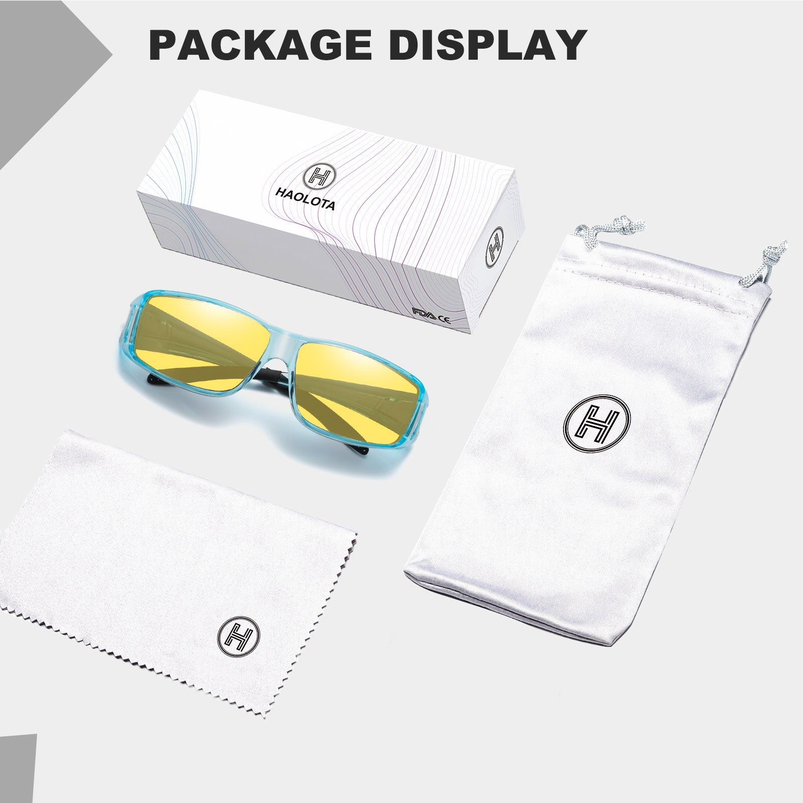 HAOLOTA Night Vision Driving Over Glasses, Nighttime Glasses Men Women Anti Glare NV0311