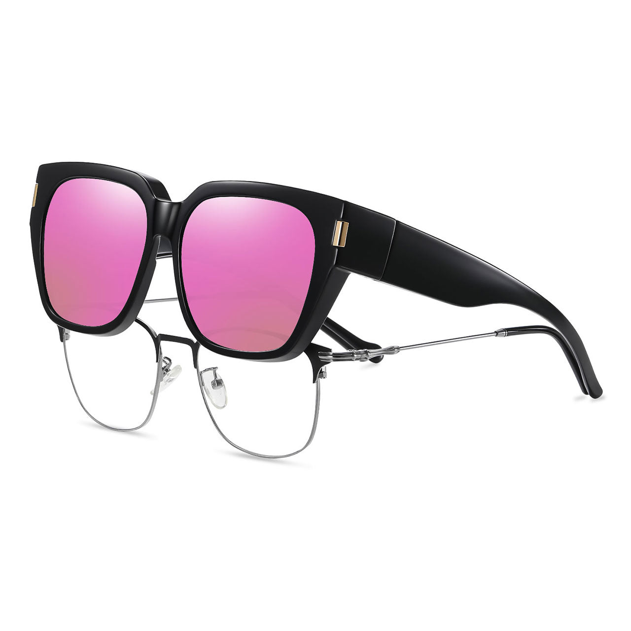 HAOLOTA Fit-Over Sunglasses for Women Men Square Shapes UV Protection SG0512