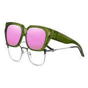 HAOLOTA Fit-Over Sunglasses for Women Men Square Shapes UV Protection SG0512