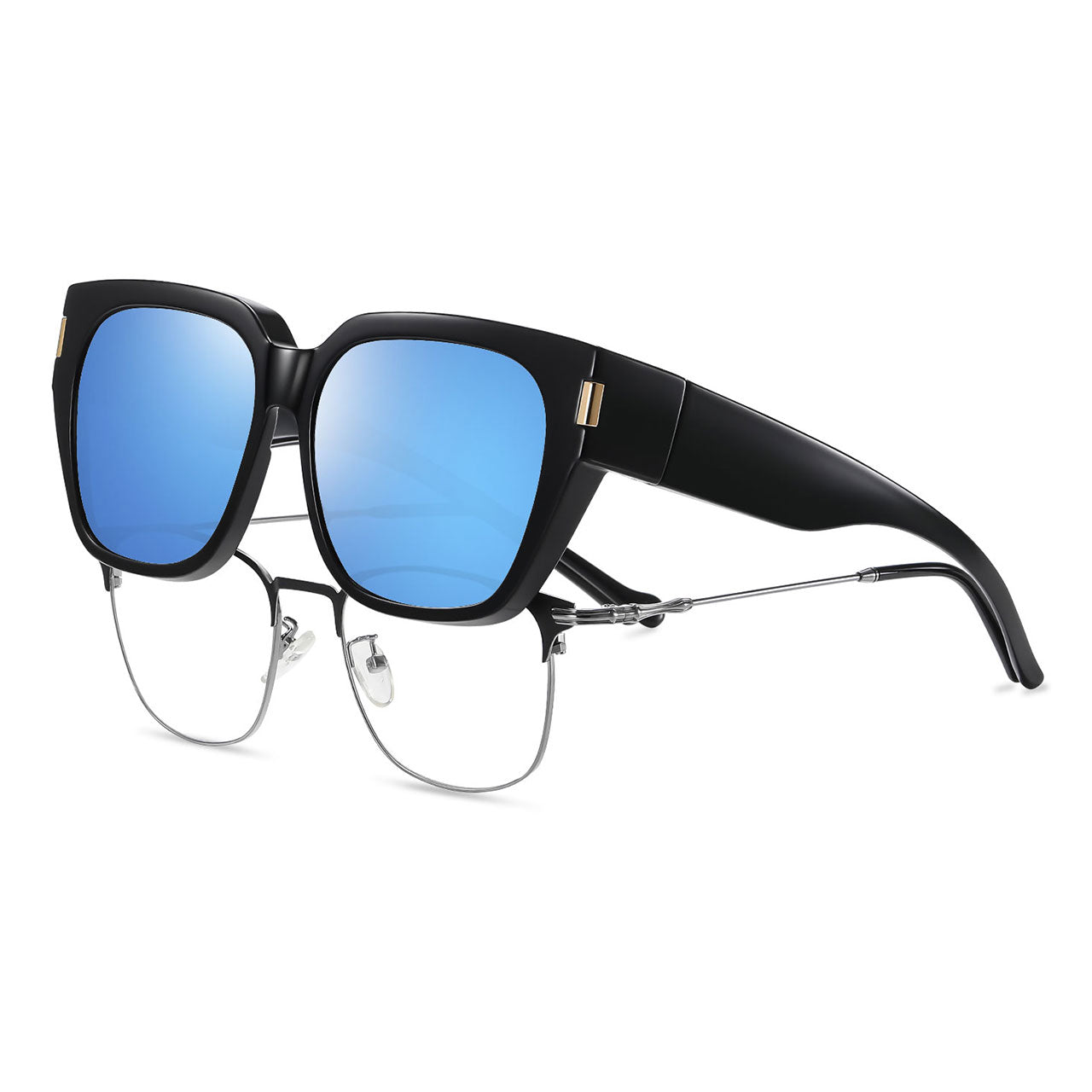 HAOLOTA Fit-Over Sunglasses for Women Men Square Shapes UV Protection SG0512