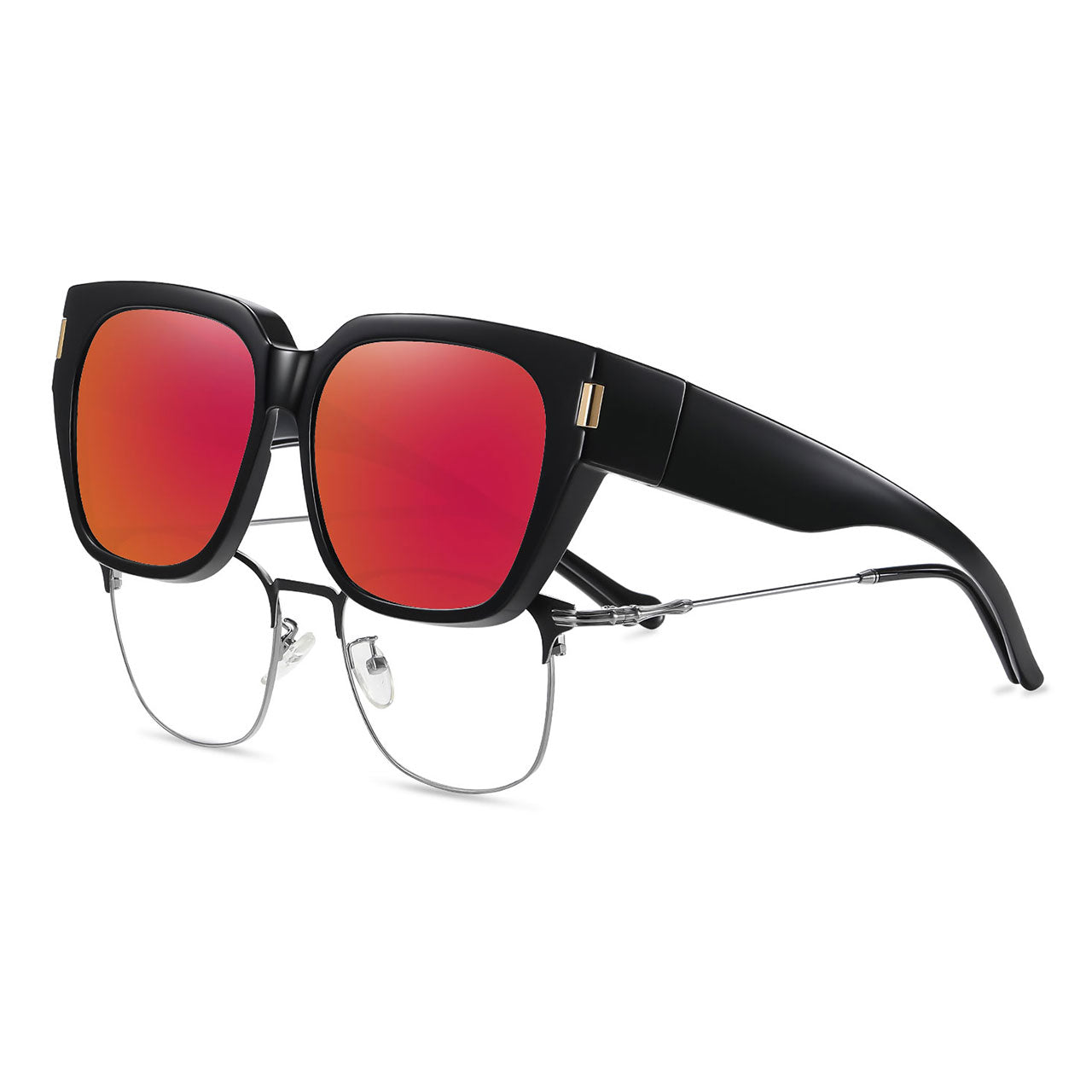 HAOLOTA Fit-Over Sunglasses for Women Men Square Shapes UV Protection SG0512