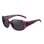 HAOLOTA Polarized Sunglasses for Women Rhinestone Wrap Around SG0008