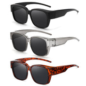 HAOLOTA 3pcs Polarized Fit Over Glasses Sunglasses Men Women UV400 Protection SG1824-3P
