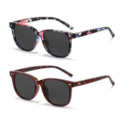 HAOLOTA 2pcs Classic Round Polarized Sunglasses for Women UV400 Protection SG1825-2P